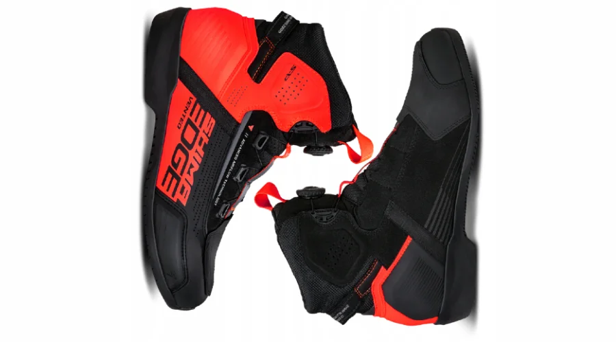 Męskie czerwone buty motocyklowe Shima Edge Vented