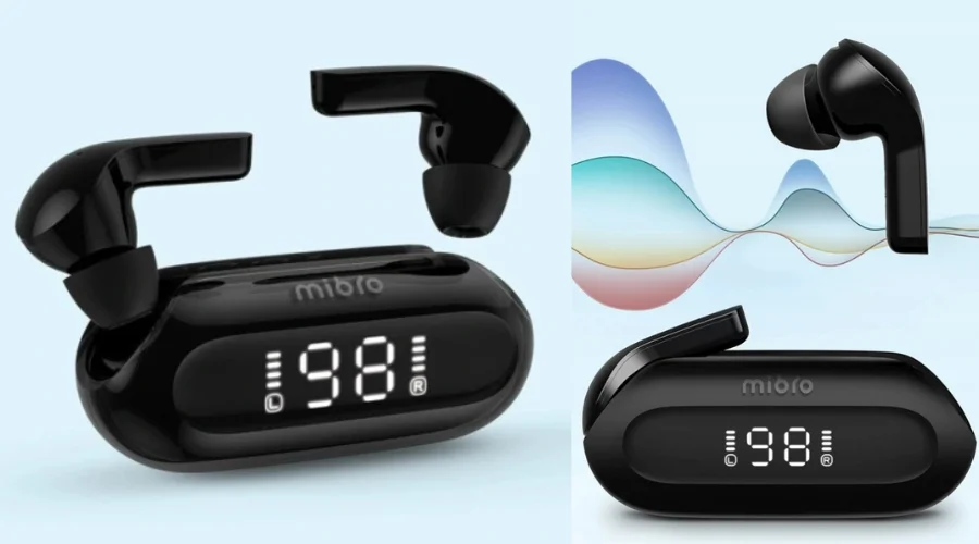 Bezprzewodowe słuchawki douszne Mibro Earbuds 3 Czarne