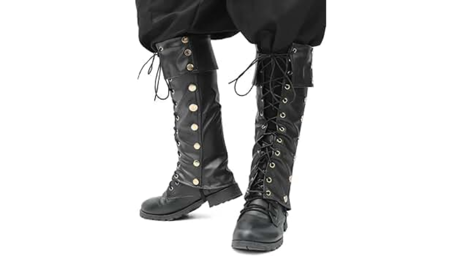 Pirackie buty wierzchnie pokrywają buty ze skóry PU